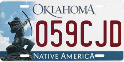 OK license plate 059CJD