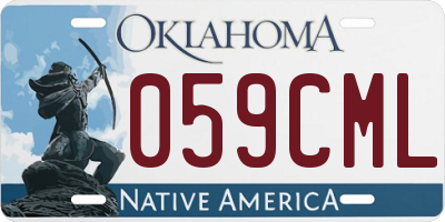 OK license plate 059CML