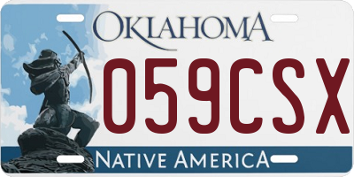 OK license plate 059CSX