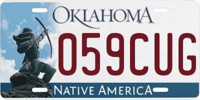OK license plate 059CUG