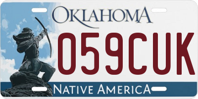 OK license plate 059CUK