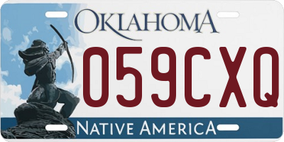 OK license plate 059CXQ