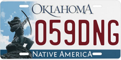 OK license plate 059DNG