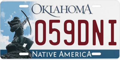 OK license plate 059DNI