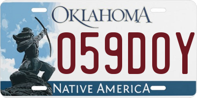 OK license plate 059DOY