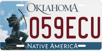 OK license plate 059ECU