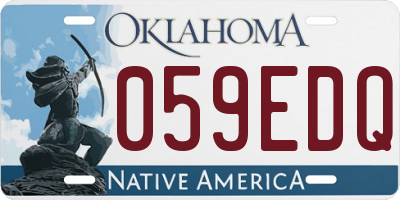 OK license plate 059EDQ