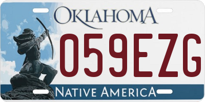 OK license plate 059EZG