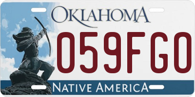 OK license plate 059FGO