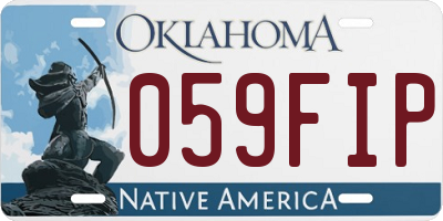 OK license plate 059FIP