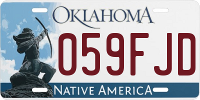 OK license plate 059FJD