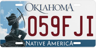 OK license plate 059FJI