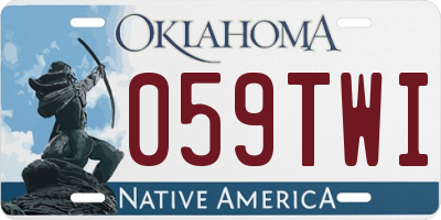 OK license plate 059TWI