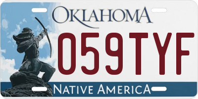 OK license plate 059TYF