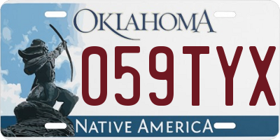 OK license plate 059TYX