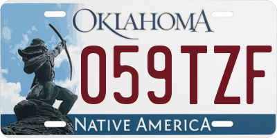 OK license plate 059TZF