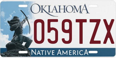 OK license plate 059TZX
