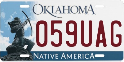 OK license plate 059UAG