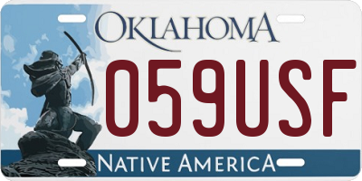 OK license plate 059USF