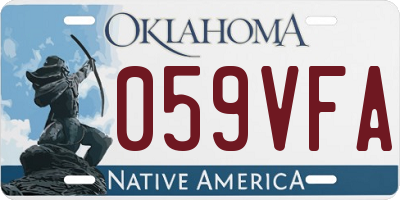 OK license plate 059VFA