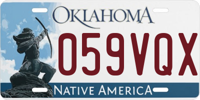 OK license plate 059VQX