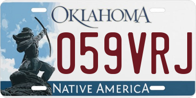 OK license plate 059VRJ