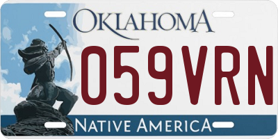 OK license plate 059VRN
