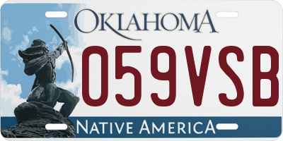 OK license plate 059VSB
