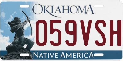 OK license plate 059VSH