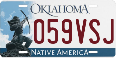 OK license plate 059VSJ