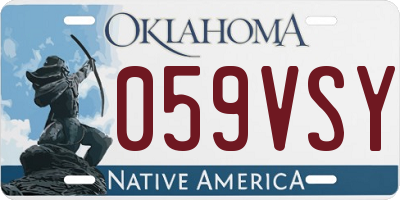 OK license plate 059VSY
