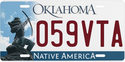 OK license plate 059VTA