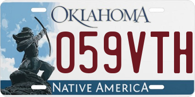 OK license plate 059VTH