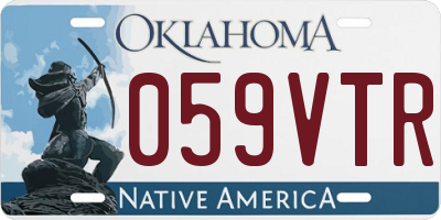 OK license plate 059VTR