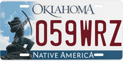 OK license plate 059WRZ