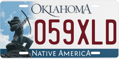 OK license plate 059XLD
