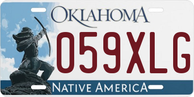 OK license plate 059XLG