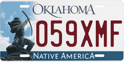 OK license plate 059XMF