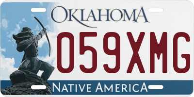 OK license plate 059XMG