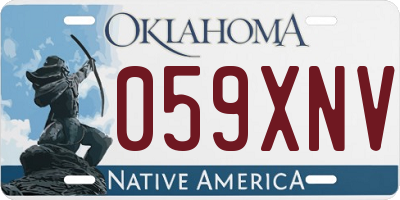 OK license plate 059XNV