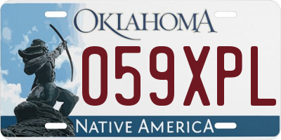OK license plate 059XPL