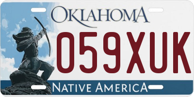 OK license plate 059XUK