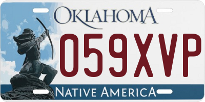 OK license plate 059XVP