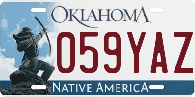OK license plate 059YAZ