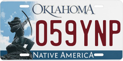 OK license plate 059YNP