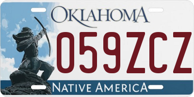 OK license plate 059ZCZ