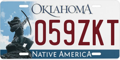 OK license plate 059ZKT