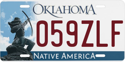OK license plate 059ZLF