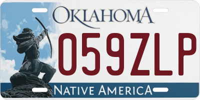 OK license plate 059ZLP