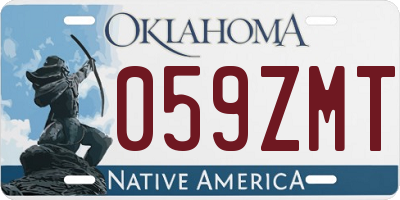 OK license plate 059ZMT